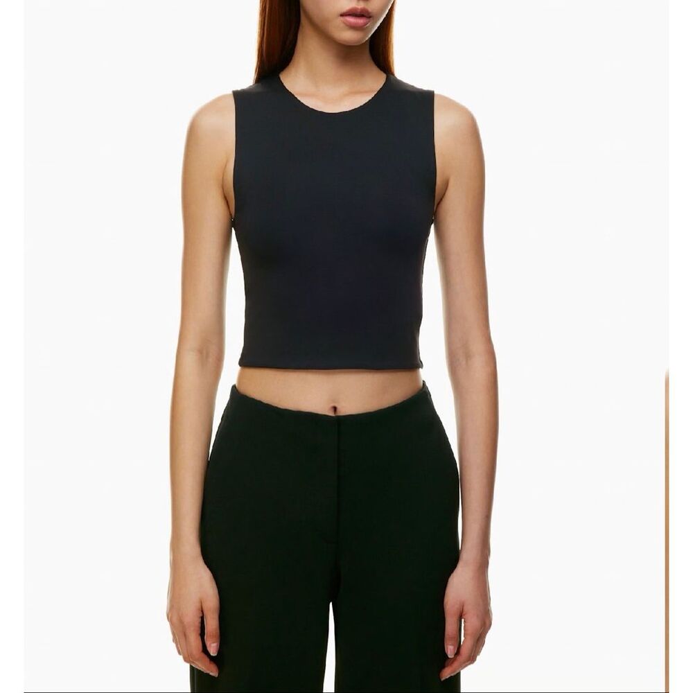 Aritzia Contour Muscle Tank Double Layer Fitted Top Black S NEW